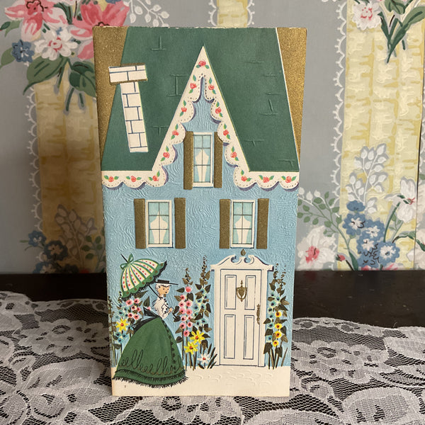 Vintage 1950s Get Well Card House Southern Belle Unused