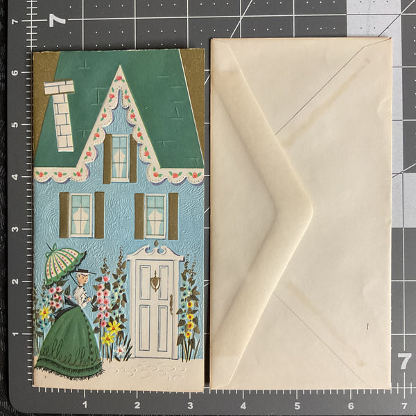 Vintage 1950s Get Well Card House Southern Belle Unused