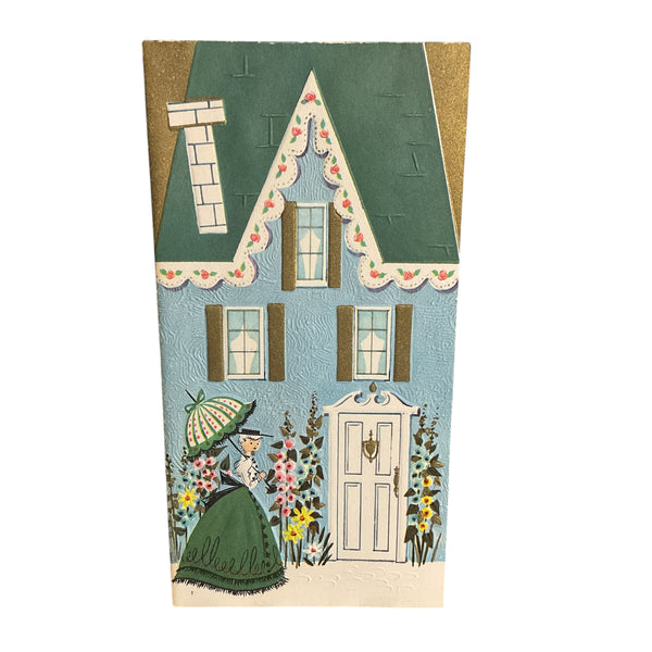 Vintage 1950s Get Well Card House Southern Belle Unused