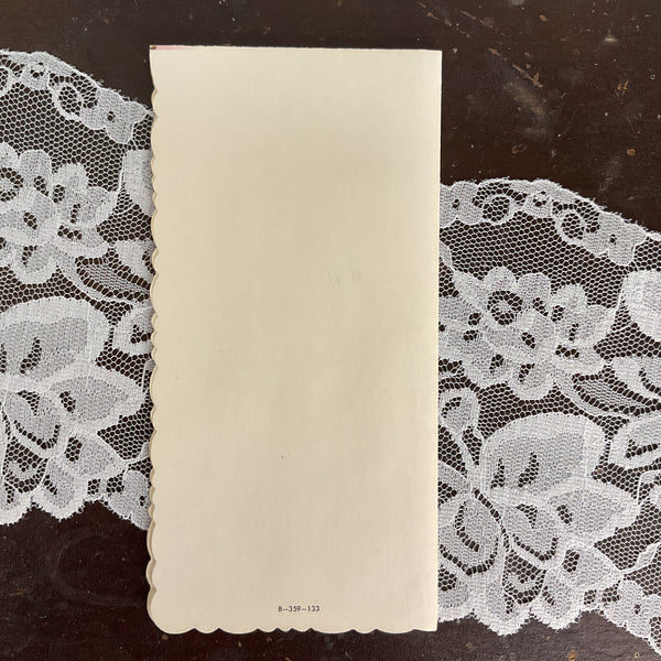 Vintage 1950s Birthday Greetings Card Floral Wall Pocket Unused