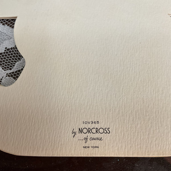 Vintage 1950s Norcross Valentine Card Flocked Rocking Horse Godchild USED