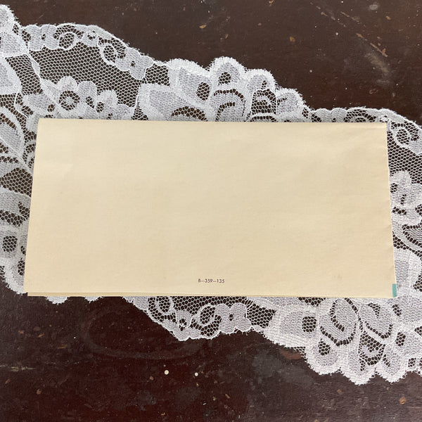 Vintage 1950s Best Wishes Birthday Card Pink Roses Unused