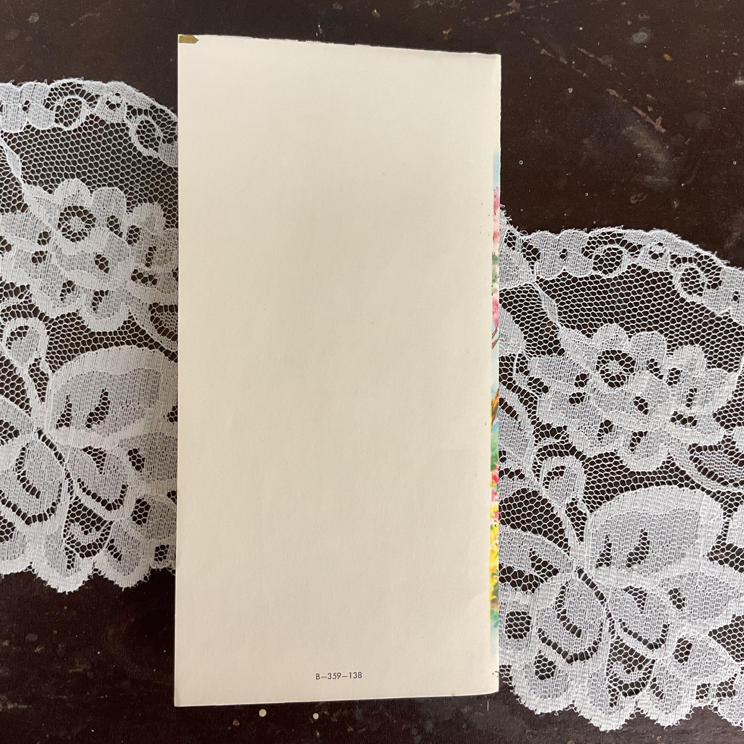 Vintage 1950s Birthday Greeting Card Cottage White Picket Fence Unused