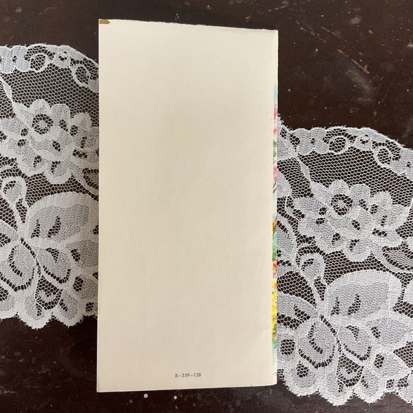 Vintage 1950s Birthday Greeting Card Cottage White Picket Fence Unused