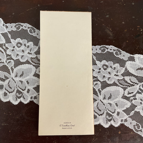 Vintage 1950s Sunshine Get Well Card Cuckoo Clock Little Girl Unused