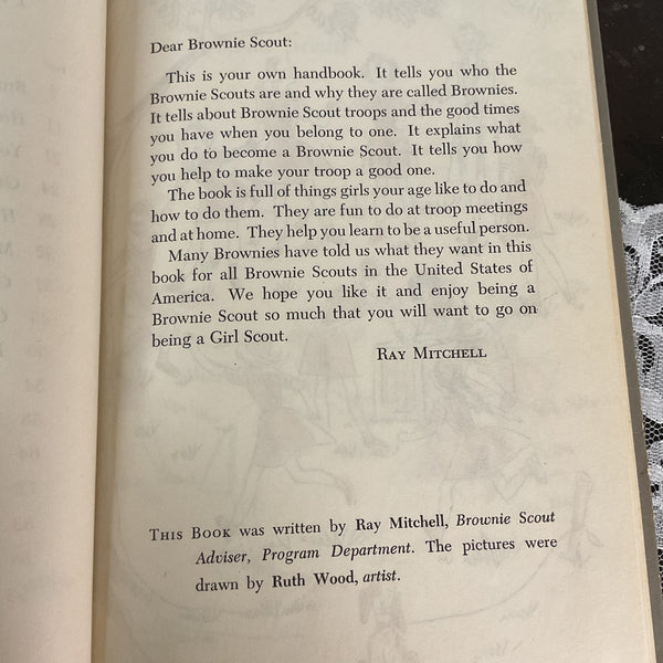 Brownie Scout Handbook Vintage 1951 Hardcover Book Ray Mitchell