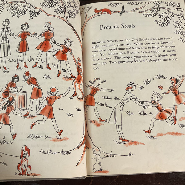 Brownie Scout Handbook Vintage 1951 Hardcover Book Ray Mitchell