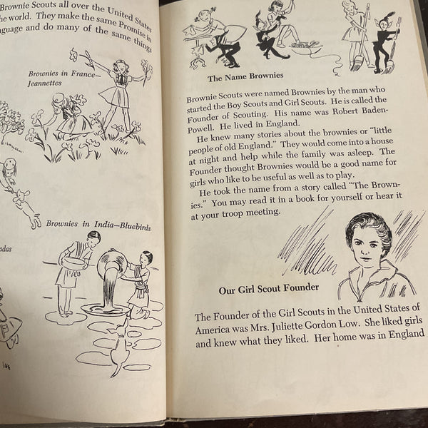 Brownie Scout Handbook Vintage 1951 Hardcover Book Ray Mitchell