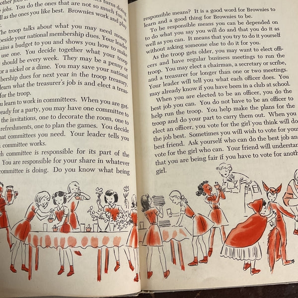 Brownie Scout Handbook Vintage 1951 Hardcover Book Ray Mitchell