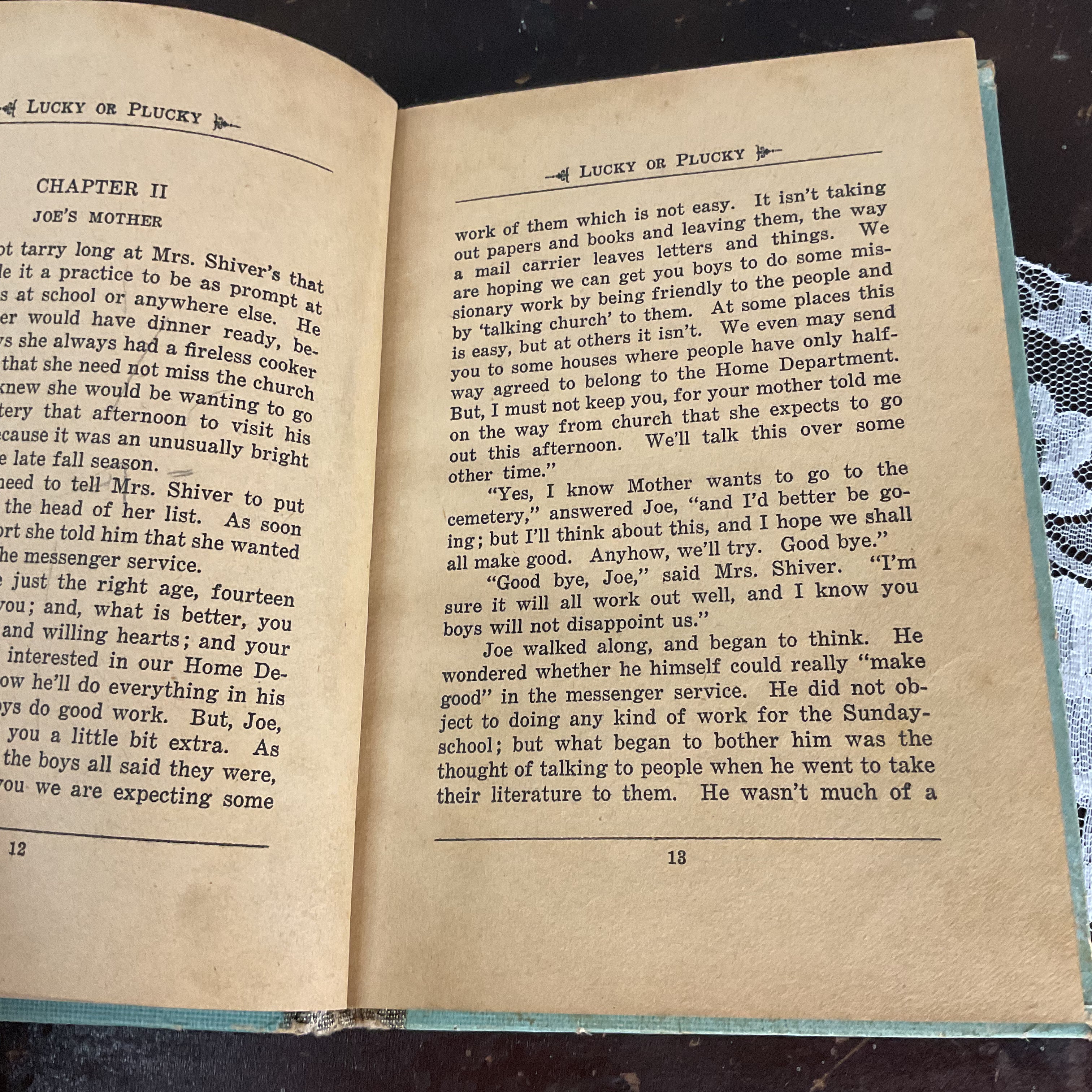 Lucky or Plucky Vintage 1920s Hardcover Book Walter E Schuette