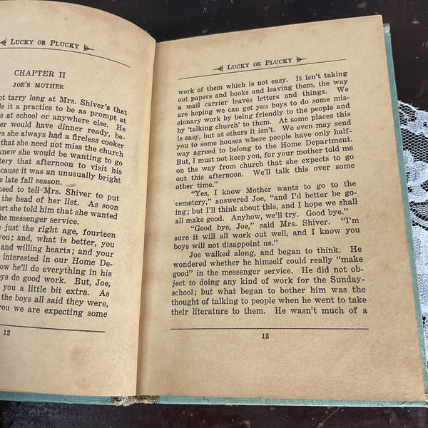 Lucky or Plucky Vintage 1920s Hardcover Book Walter E Schuette