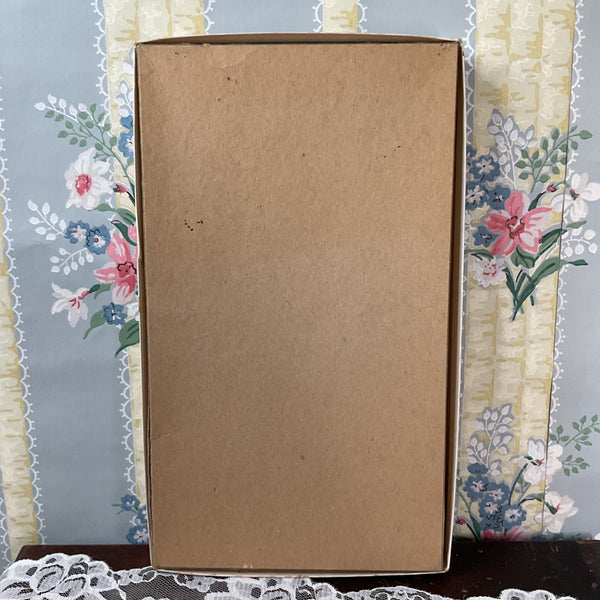 Vintage 1960s Christmas Card Box Red Ornaments Snow Scene