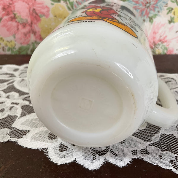 Vintage 1980 Mickey Mouse Coffee Mug Anchor Hocking Pepsi