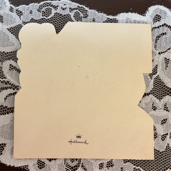 Vintage 1950s Hallmark Santa Claus Christmas Card USED