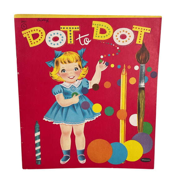 Vintage 1956 Dot to Dot Whitman Coloring Book No. 2951 Unused