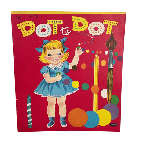 Vintage 1956 Dot to Dot Whitman Coloring Book No. 2951 Unused