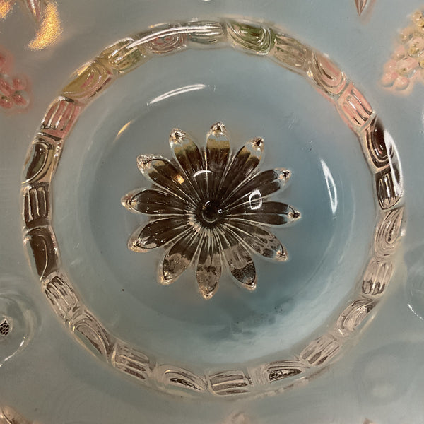 Vintage Art Deco 3 Chain Blue Glass Ceiling Light Shade Replacement