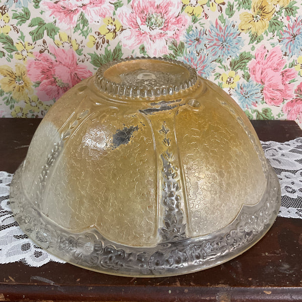 Vintage Art Deco 3 Hole Light Gold Glass Ceiling Light Shade Replacement