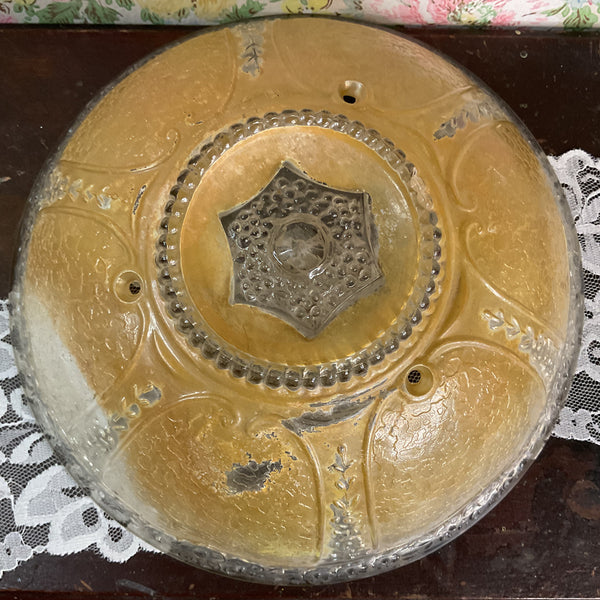 Vintage Art Deco 3 Hole Light Gold Glass Ceiling Light Shade Replacement