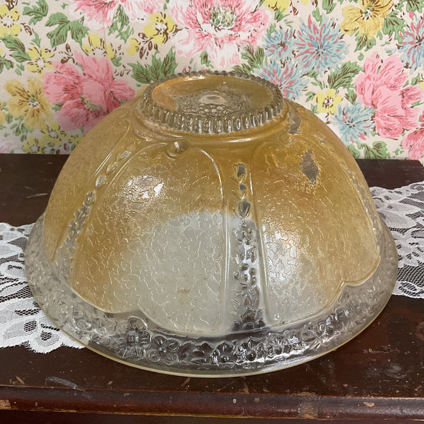 Vintage Art Deco 3 Hole Light Gold Glass Ceiling Light Shade Replacement