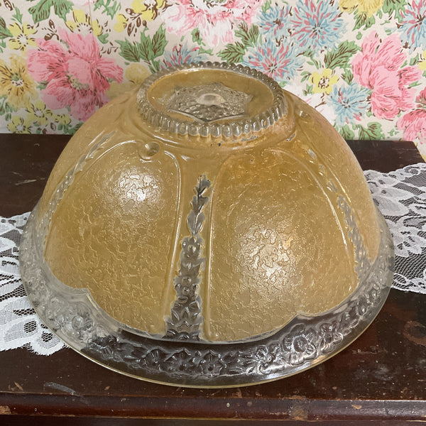 Vintage Art Deco 3 Hole Light Gold Glass Ceiling Light Shade Replacement