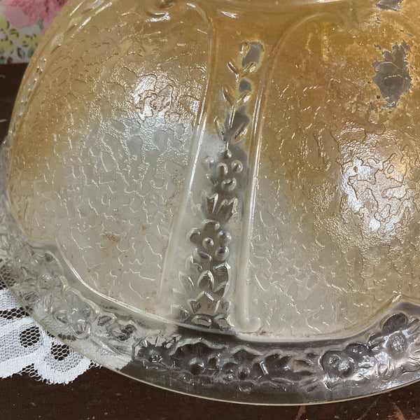 Vintage Art Deco 3 Hole Light Gold Glass Ceiling Light Shade Replacement