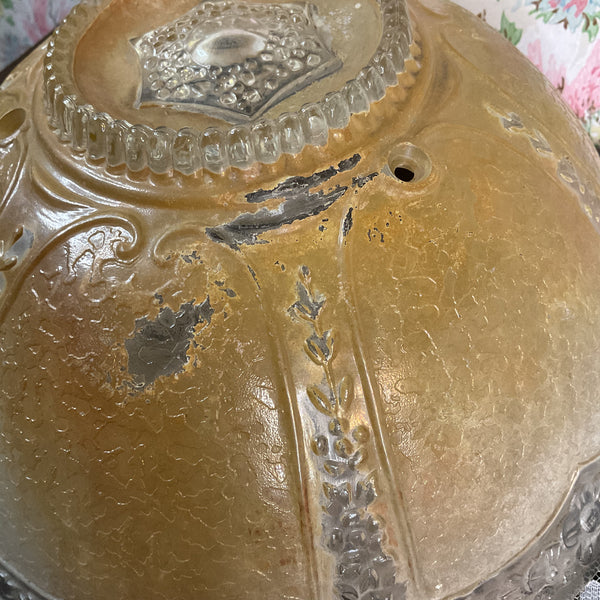 Vintage Art Deco 3 Hole Light Gold Glass Ceiling Light Shade Replacement