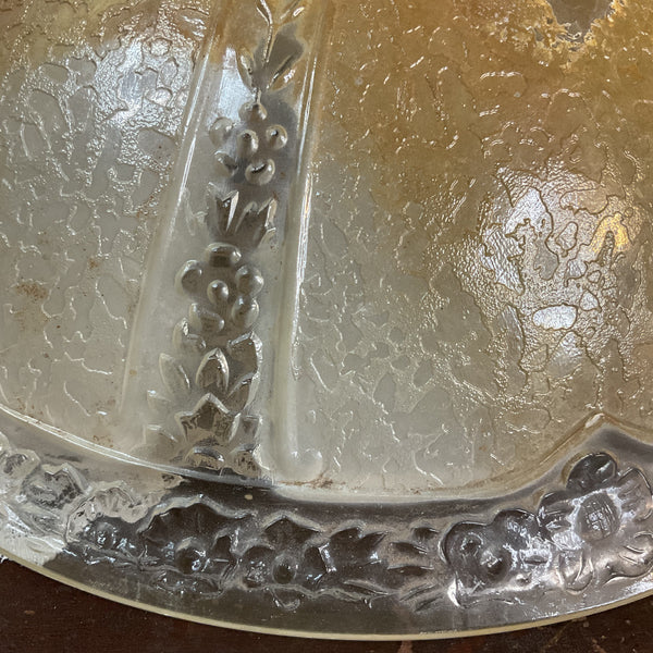 Vintage Art Deco 3 Hole Light Gold Glass Ceiling Light Shade Replacement