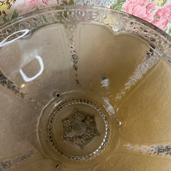 Vintage Art Deco 3 Hole Light Gold Glass Ceiling Light Shade Replacement