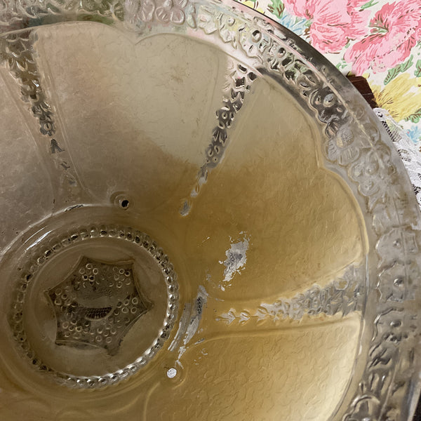 Vintage Art Deco 3 Hole Light Gold Glass Ceiling Light Shade Replacement