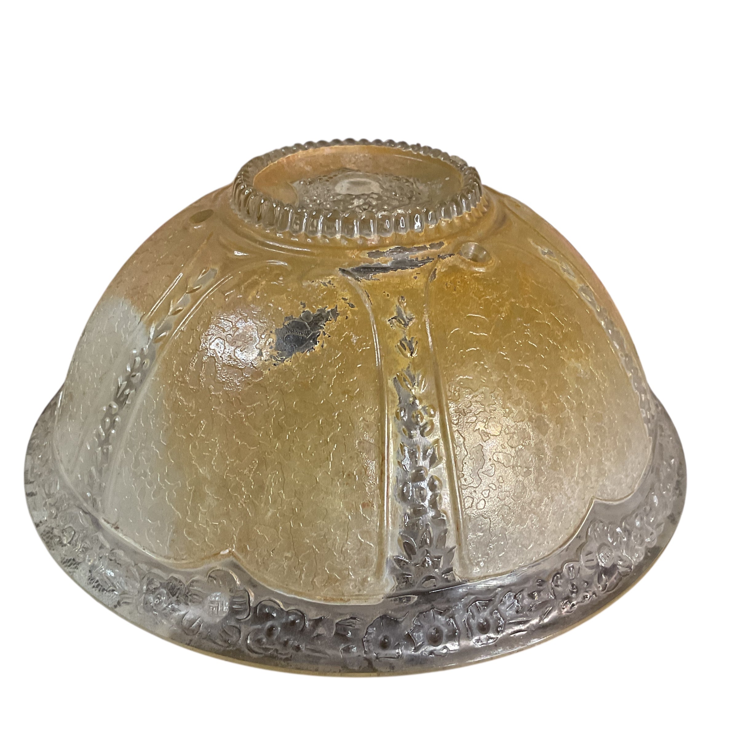 Vintage Art Deco 3 Hole Light Gold Glass Ceiling Light Shade Replacement