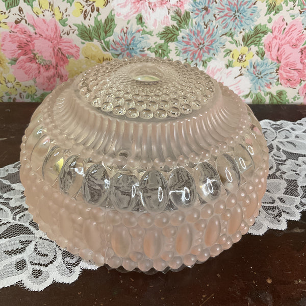 Vintage Pink Hobnail Bubble Glass 3 Hole Chain Ceiling Light Shade Replacement