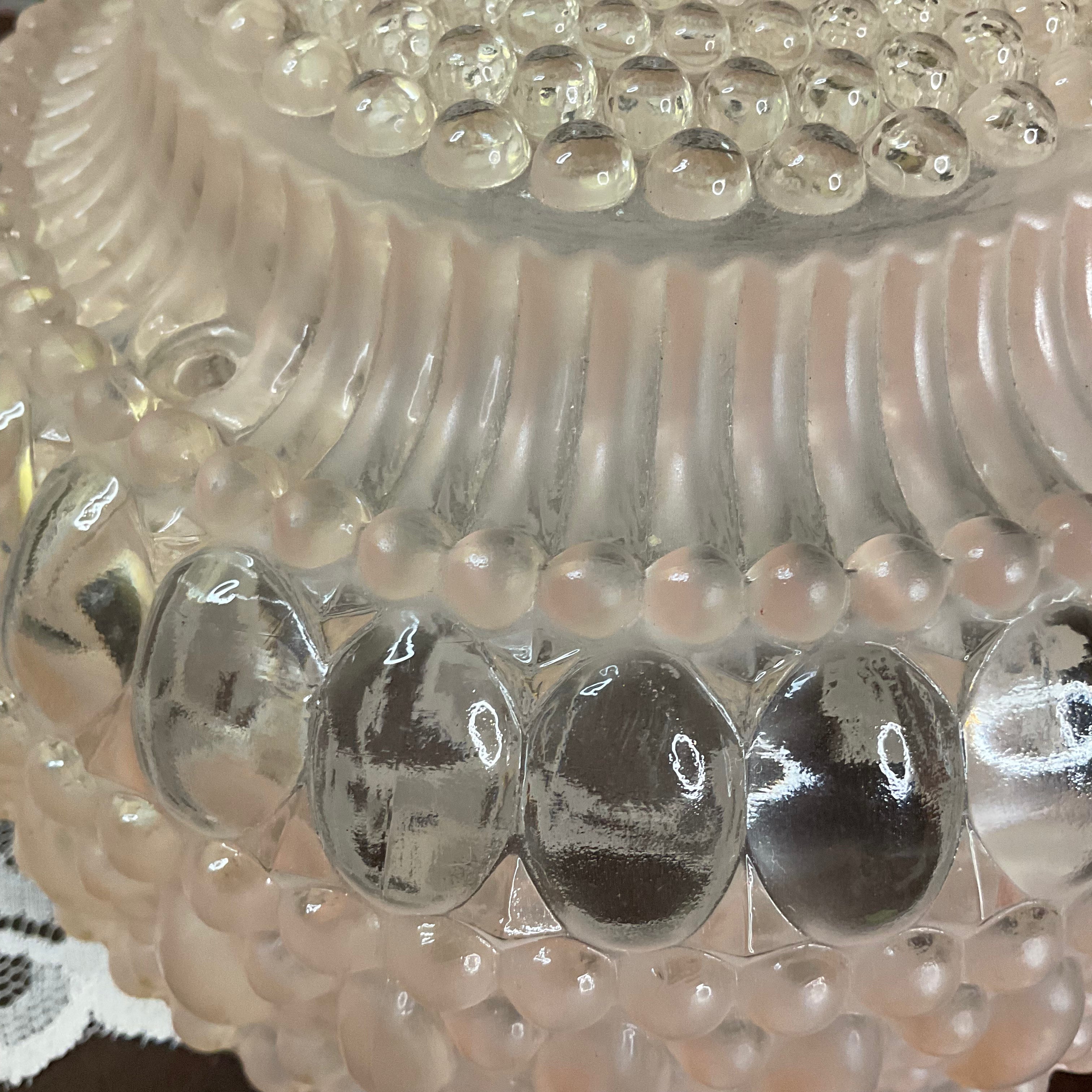 Vintage Pink Hobnail Bubble Glass 3 Hole Chain Ceiling Light Shade Replacement