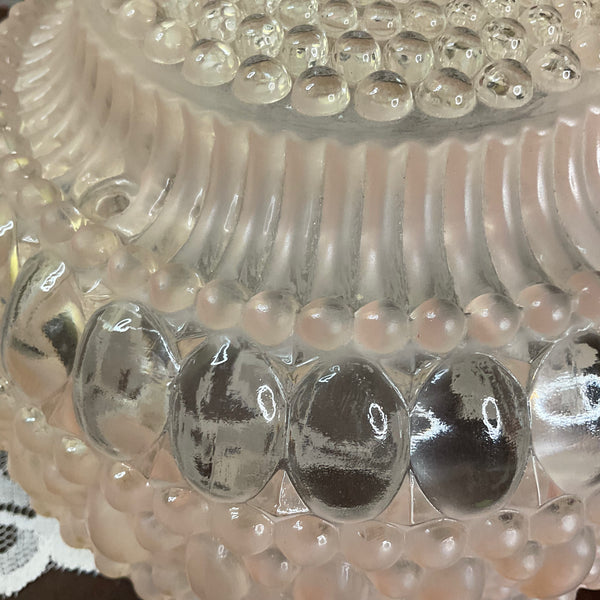 Vintage Pink Hobnail Bubble Glass 3 Hole Chain Ceiling Light Shade Replacement