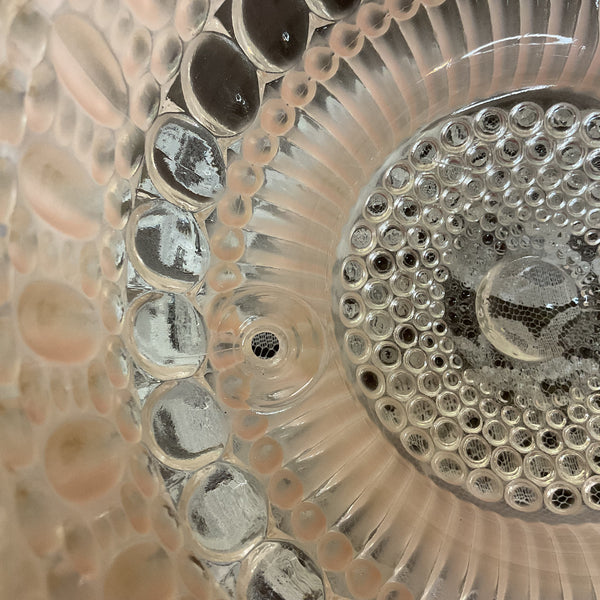 Vintage Pink Hobnail Bubble Glass 3 Hole Chain Ceiling Light Shade Replacement