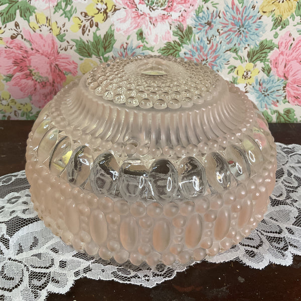 Vintage Pink Hobnail Bubble Glass 3 Hole Chain Ceiling Light Shade Replacement