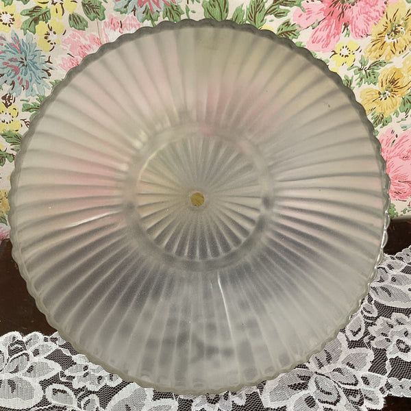 Vintage Frosted and Clear Glass 1 Hole Light Shade Replacement