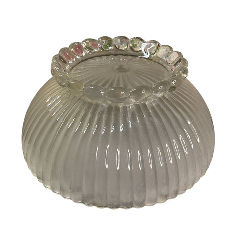 Vintage Frosted and Clear Glass 1 Hole Light Shade Replacement