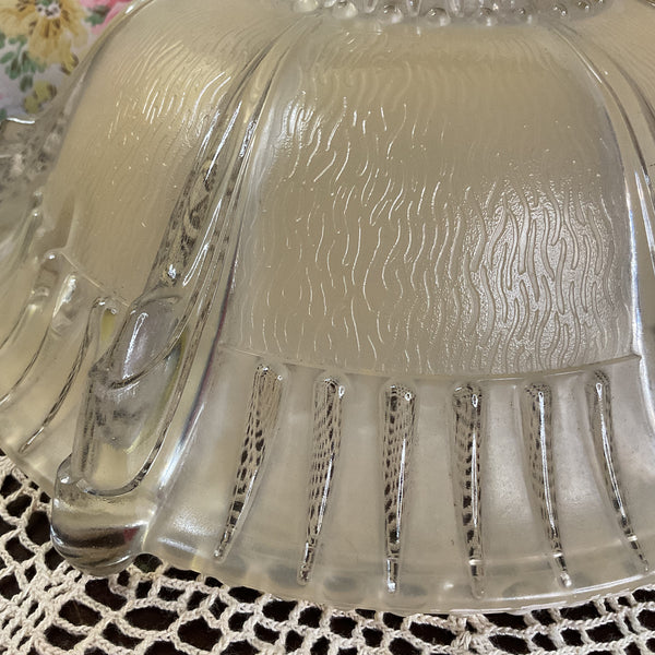 Vintage Art Deco 3 Chain Beige Glass Ceiling Light Shade Replacement