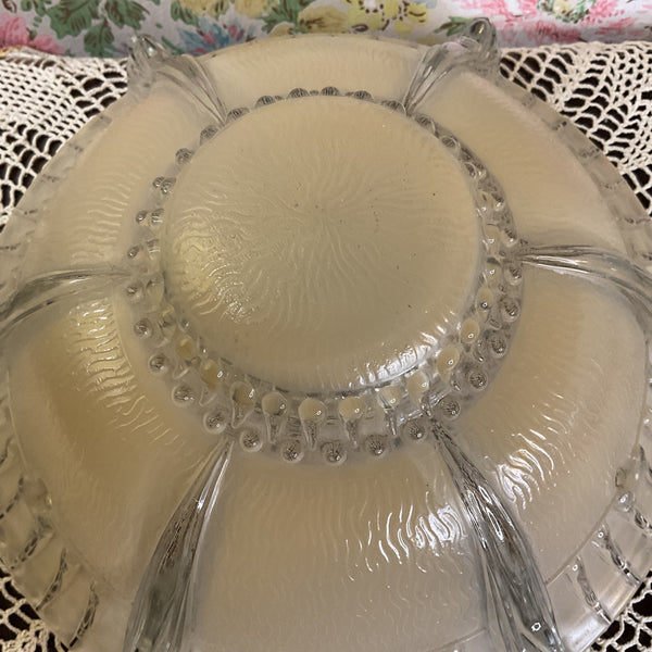 Vintage Art Deco 3 Chain Beige Glass Ceiling Light Shade Replacement