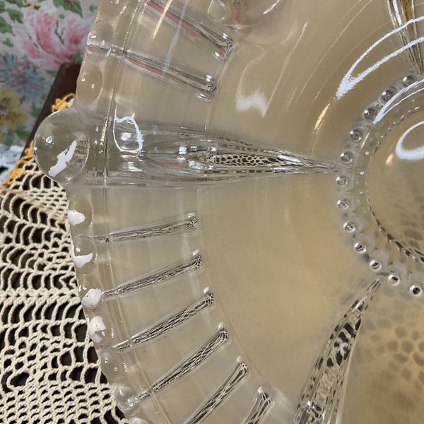 Vintage Art Deco 3 Chain Beige Glass Ceiling Light Shade Replacement