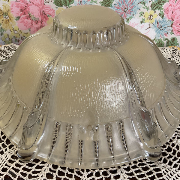 Vintage Art Deco 3 Chain Beige Glass Ceiling Light Shade Replacement