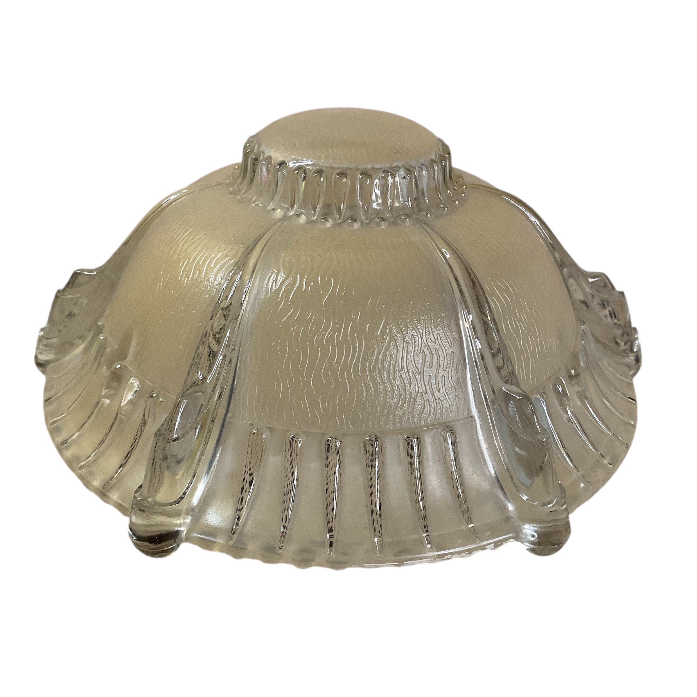 Vintage Art Deco 3 Chain Beige Glass Ceiling Light Shade Replacement