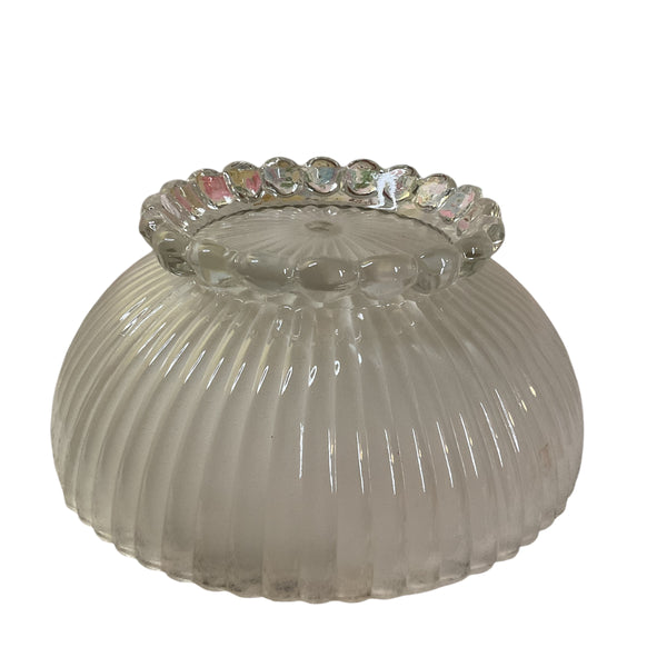 Vintage Frosted and Clear Glass 1 Hole Light Shade Replacement