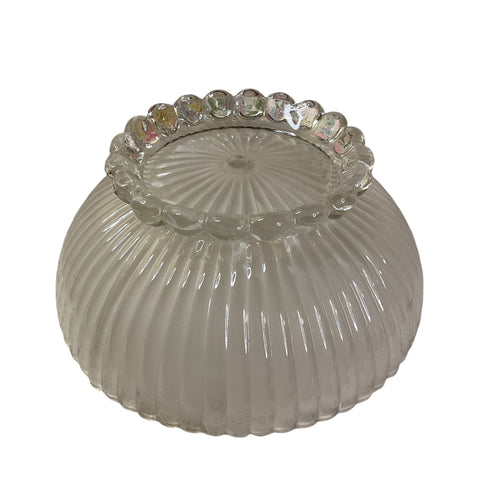 Vintage Frosted and Clear Glass 1 Hole Light Shade Replacement