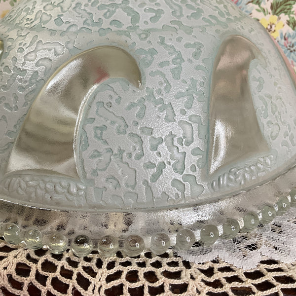 Vintage Seafoam Green Textured Glass Ceiling Light Shade Replacement