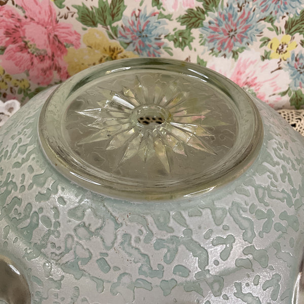Vintage Seafoam Green Textured Glass Ceiling Light Shade Replacement