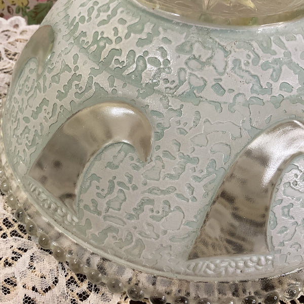 Vintage Seafoam Green Textured Glass Ceiling Light Shade Replacement