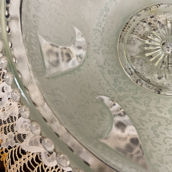 Vintage Seafoam Green Textured Glass Ceiling Light Shade Replacement