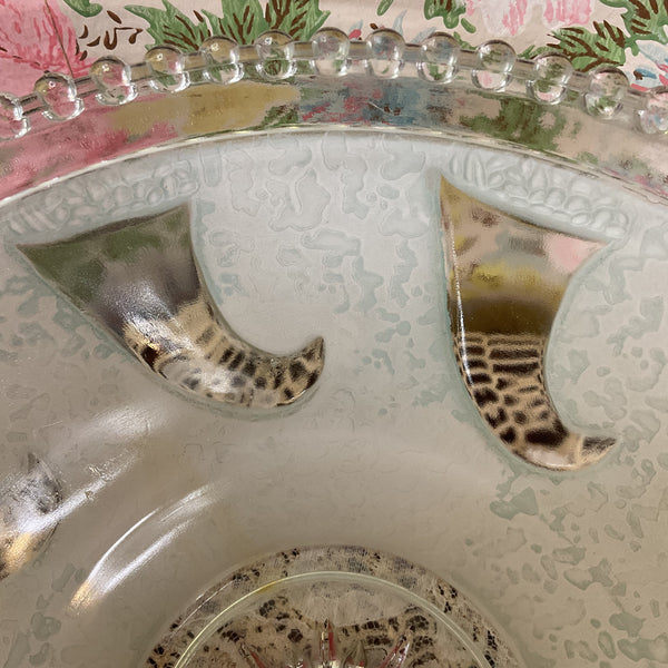 Vintage Seafoam Green Textured Glass Ceiling Light Shade Replacement